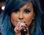 Demi Lovato con el Pelo Azul