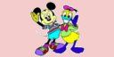 Juego Colorea a Mikie y a Donald